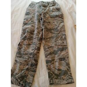 US Airforce Pants Men's Size 30s Camo Trousers Utility Button-Fly Cargo Pockets